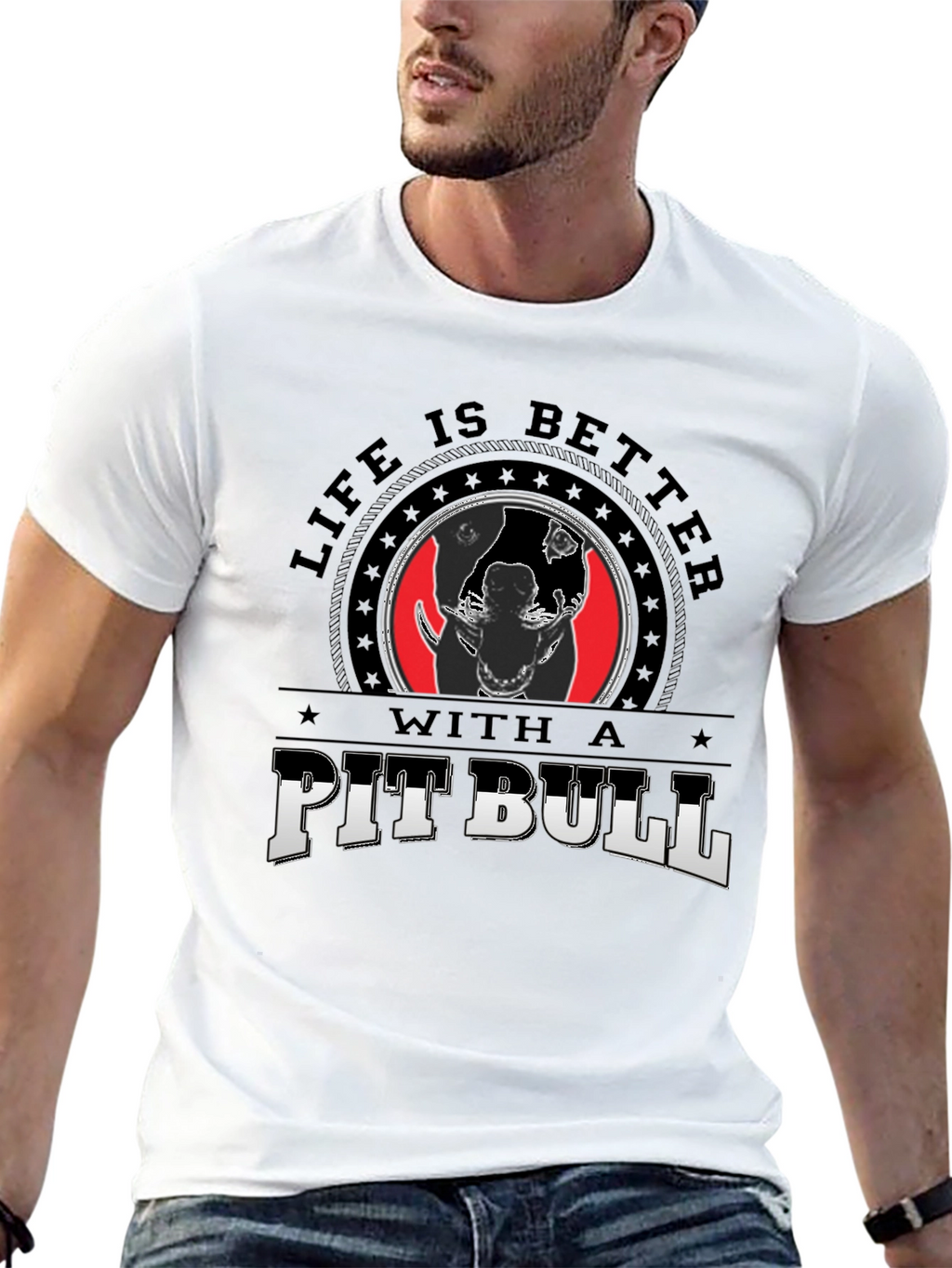 Life is Better With A Pitbull Graphic Tee