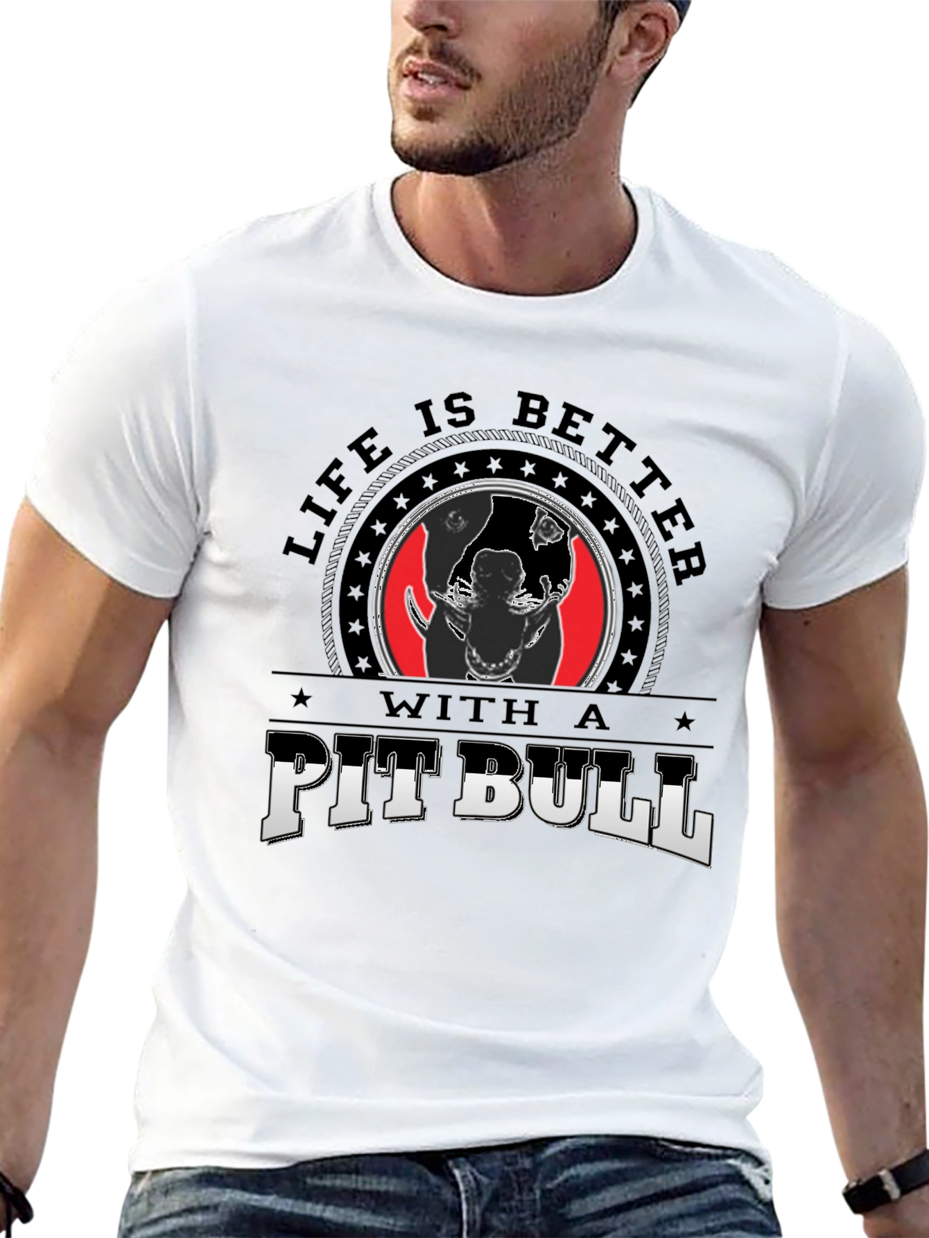 Life is Better With A Pitbull Graphic Tee