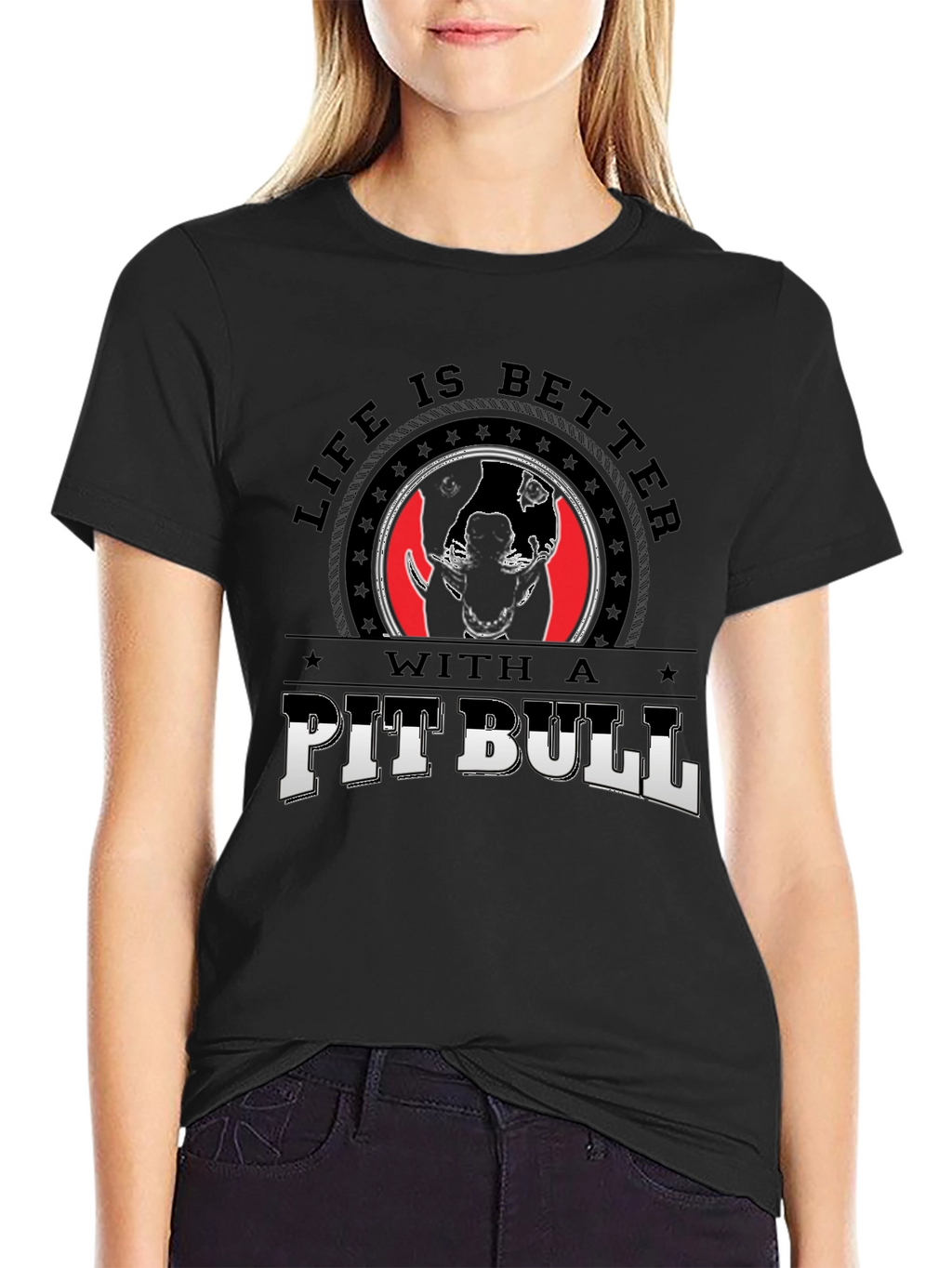 Life is Better With A Pitbull Graphic Tee