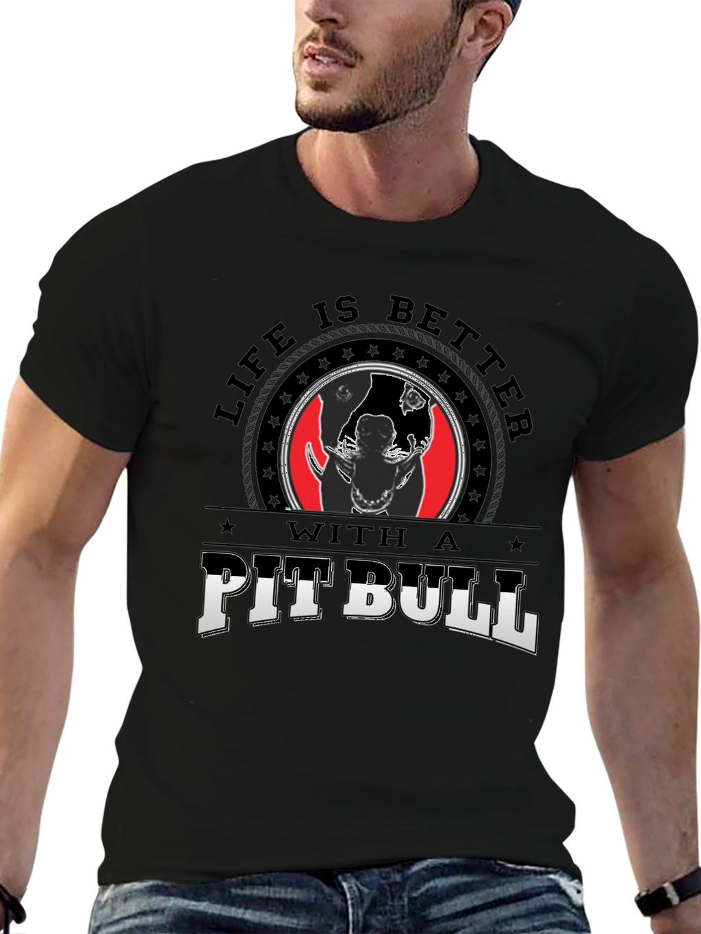 Life is Better With A Pitbull Graphic Tee