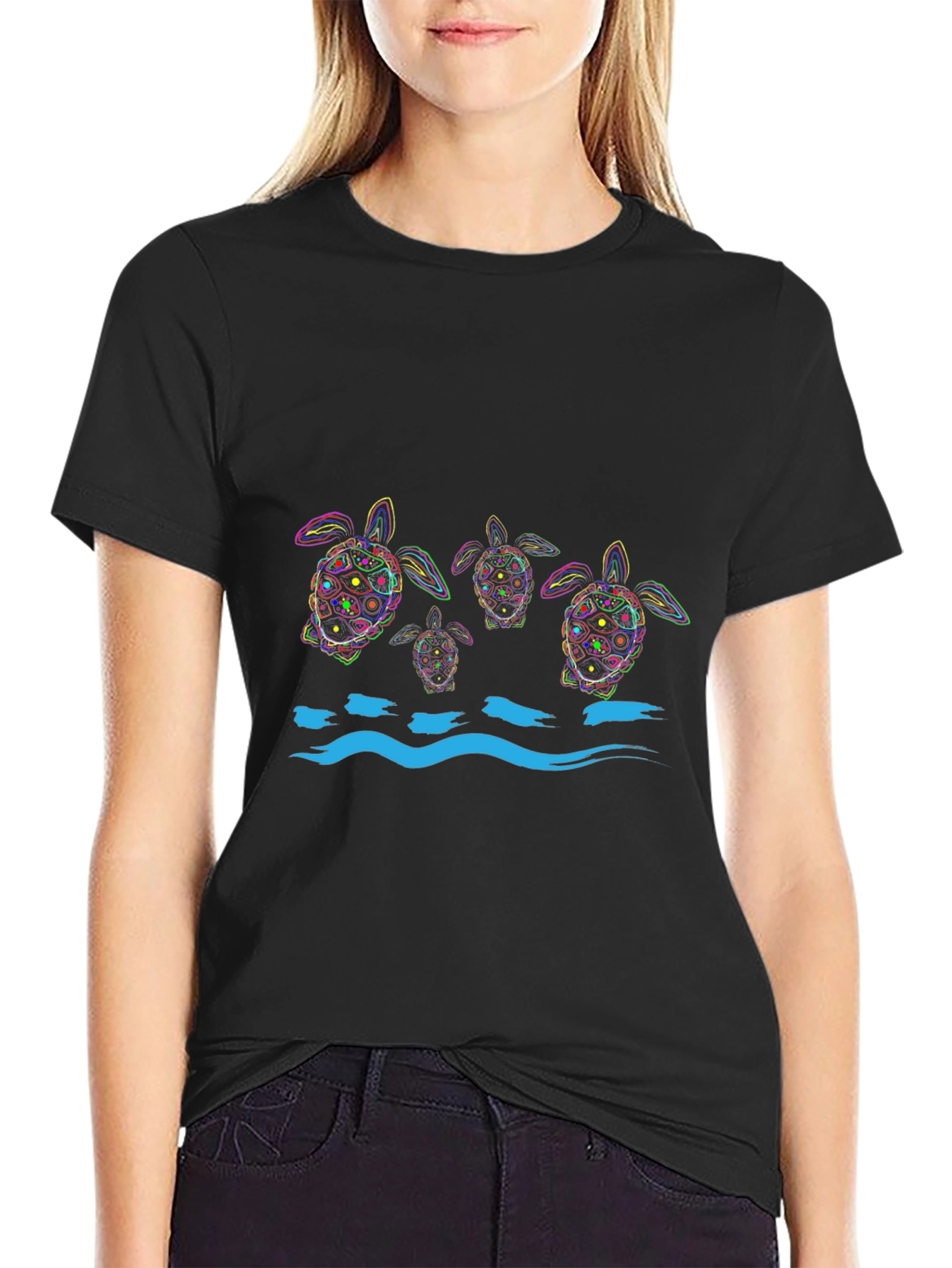 Sea Turtle Graphic Print T-Shirt
