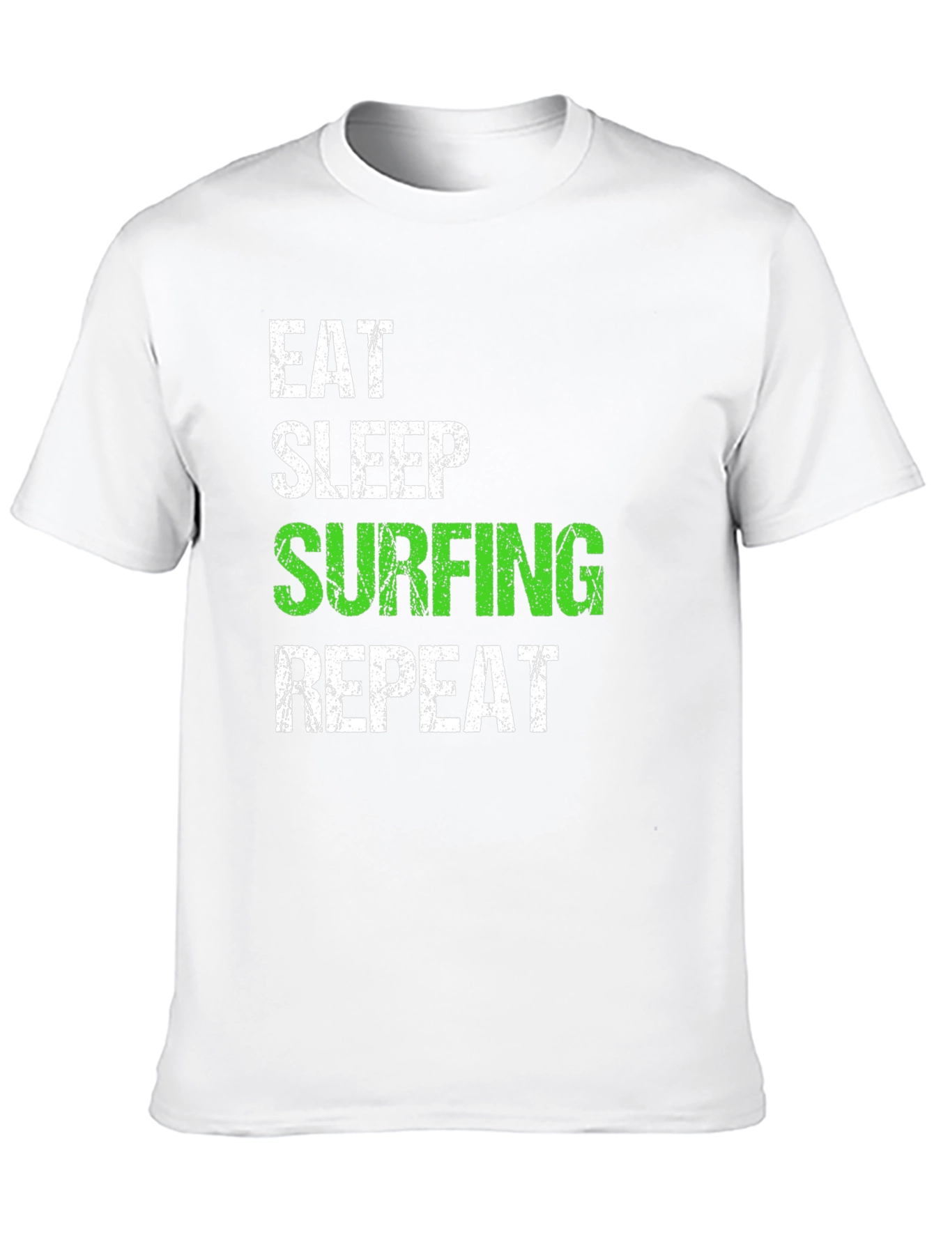 Eat Sleep Surfing Repeat Black T-Shirt