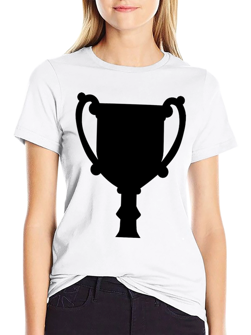 Mens Black Trophy Graphic Tee - Casual Style
