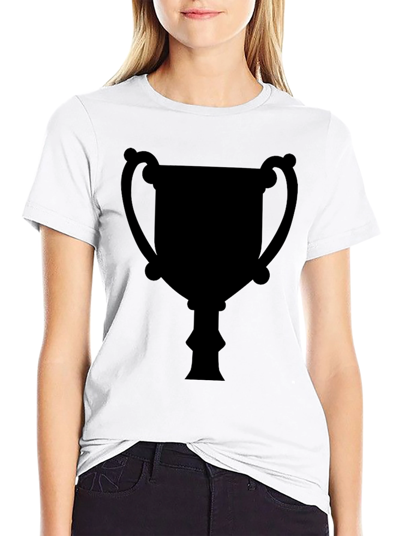 Mens Black Trophy Graphic Tee - Casual Style