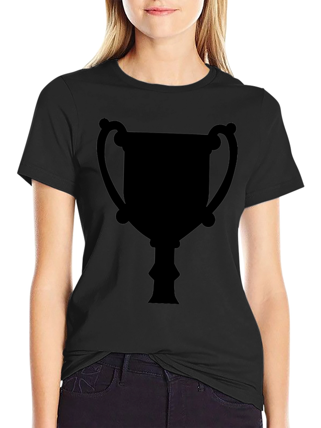 Mens Black Trophy Graphic Tee - Casual Style
