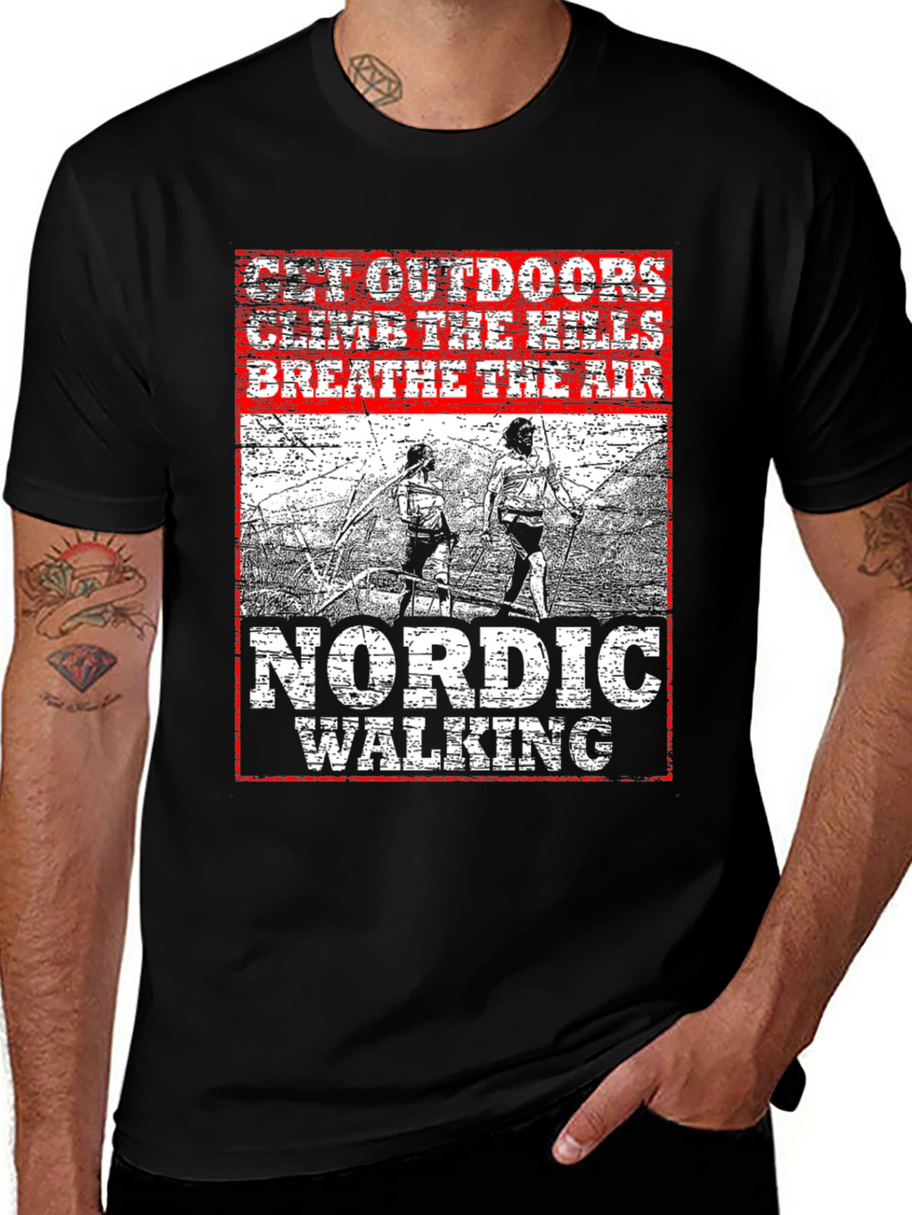 Nordic Walking Outdoor Adventure T-Shirt