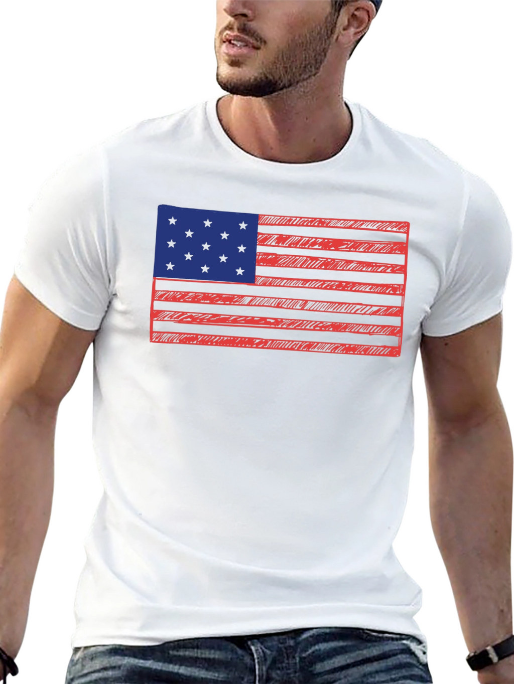 American Flag Graphic Tee - Patriotic T-Shirt