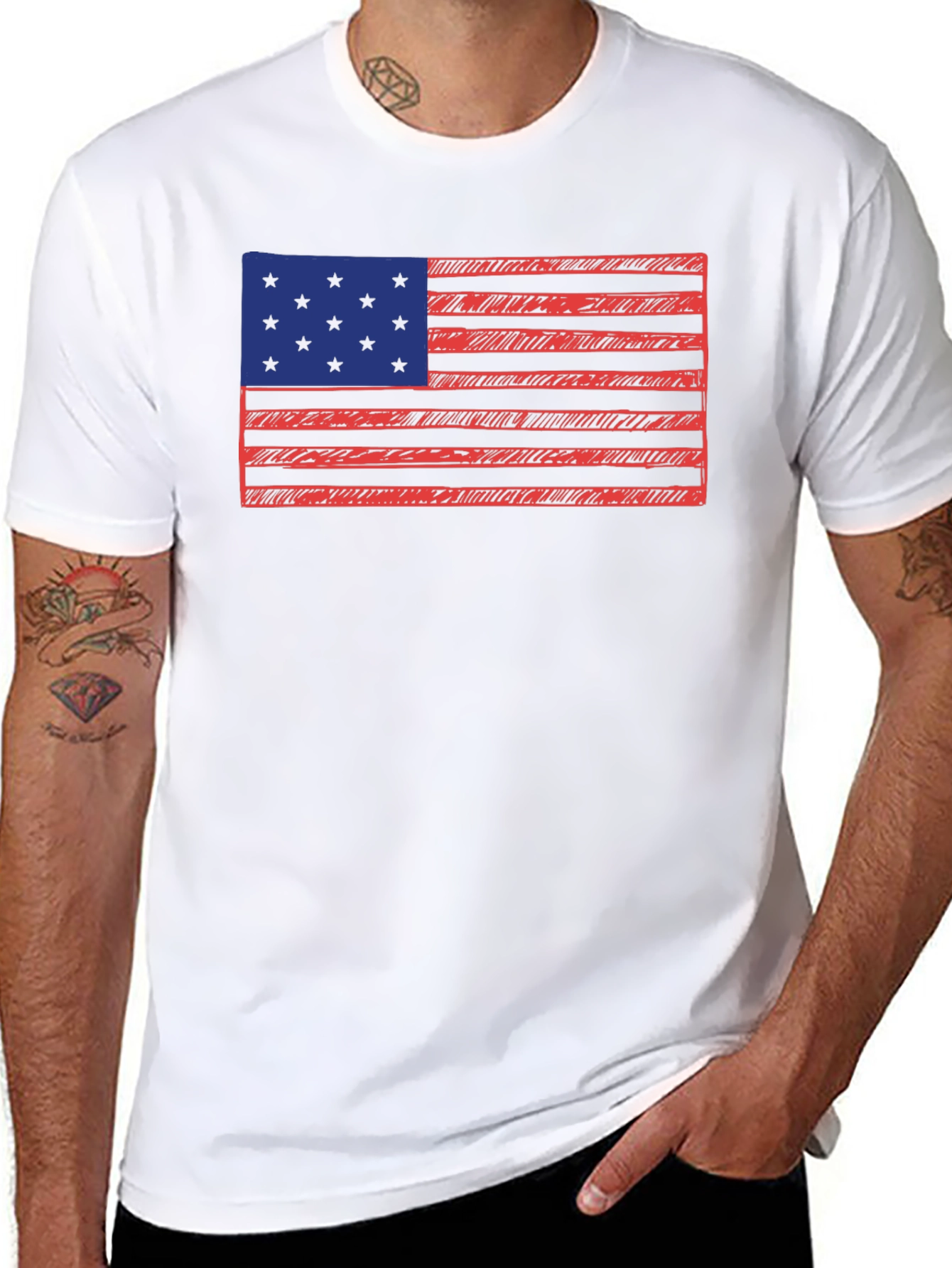 American Flag Graphic Tee - Patriotic T-Shirt