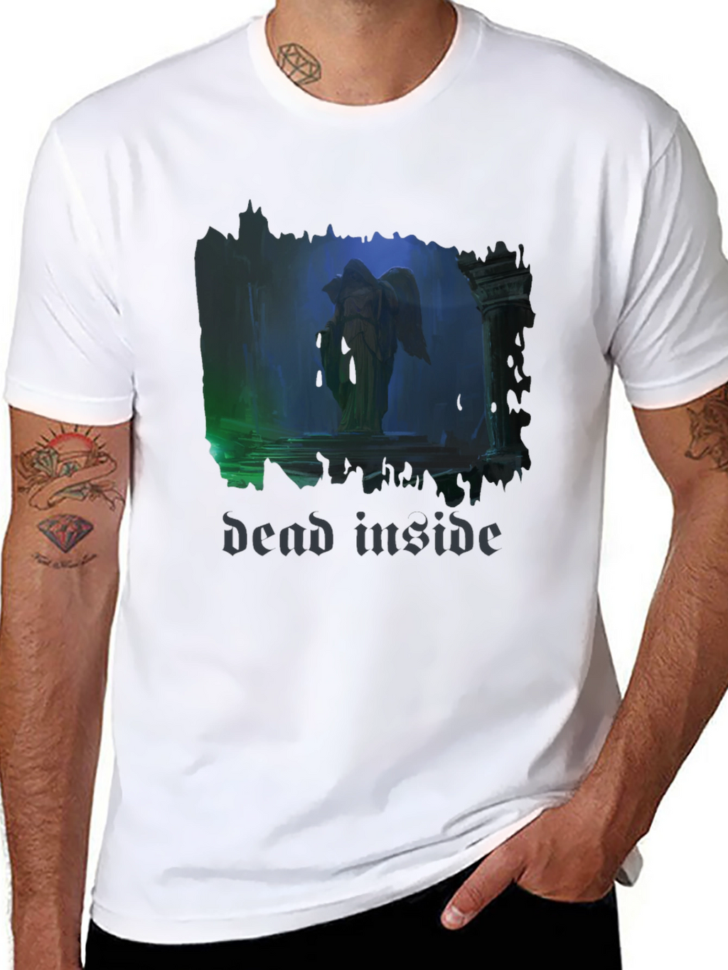 Dead Inside Angel T-Shirt - Gothic Style