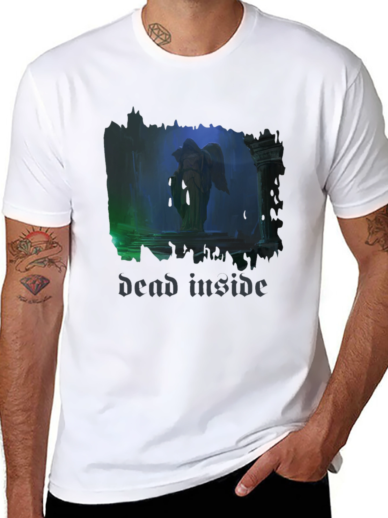 Dead Inside Angel T-Shirt - Gothic Style