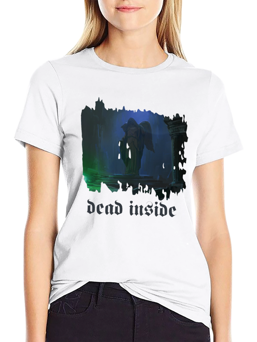 Dead Inside Angel T-Shirt - Gothic Style