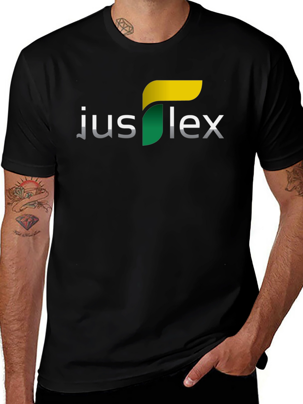 Justflex Graphic Tee - Black