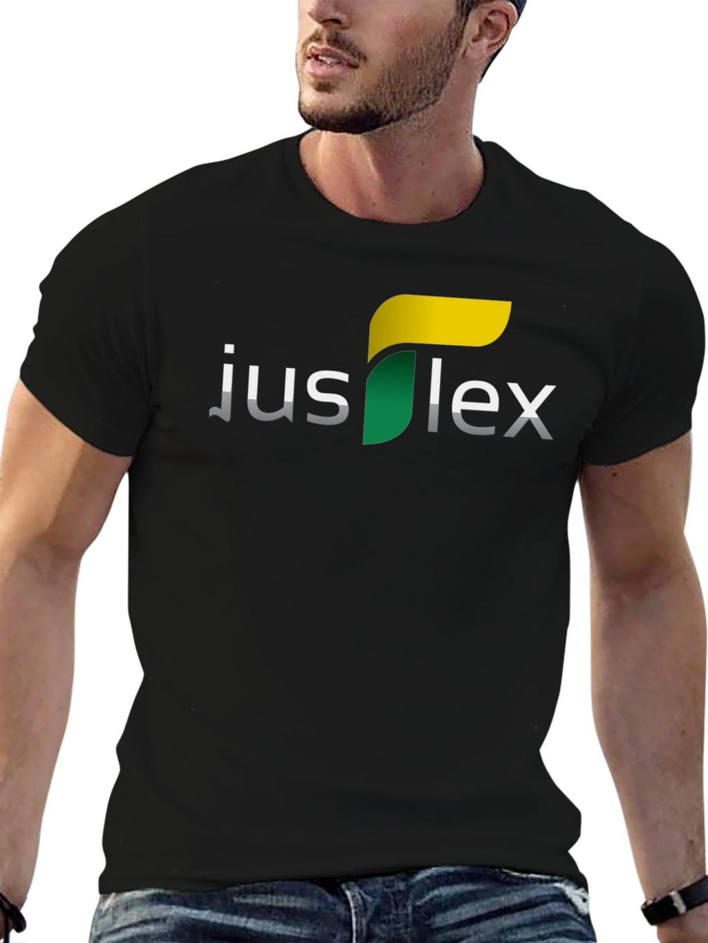 Justflex Graphic Tee - Black