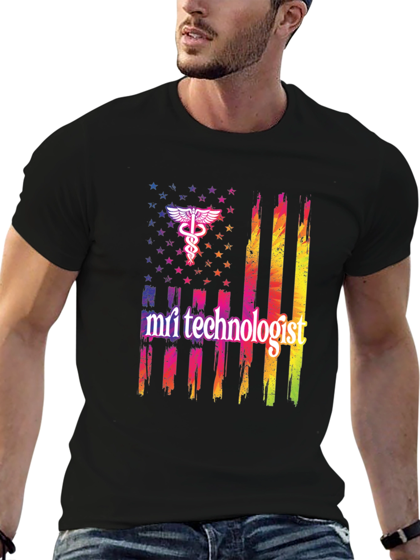 MRI Technologist USA Flag T-Shirt