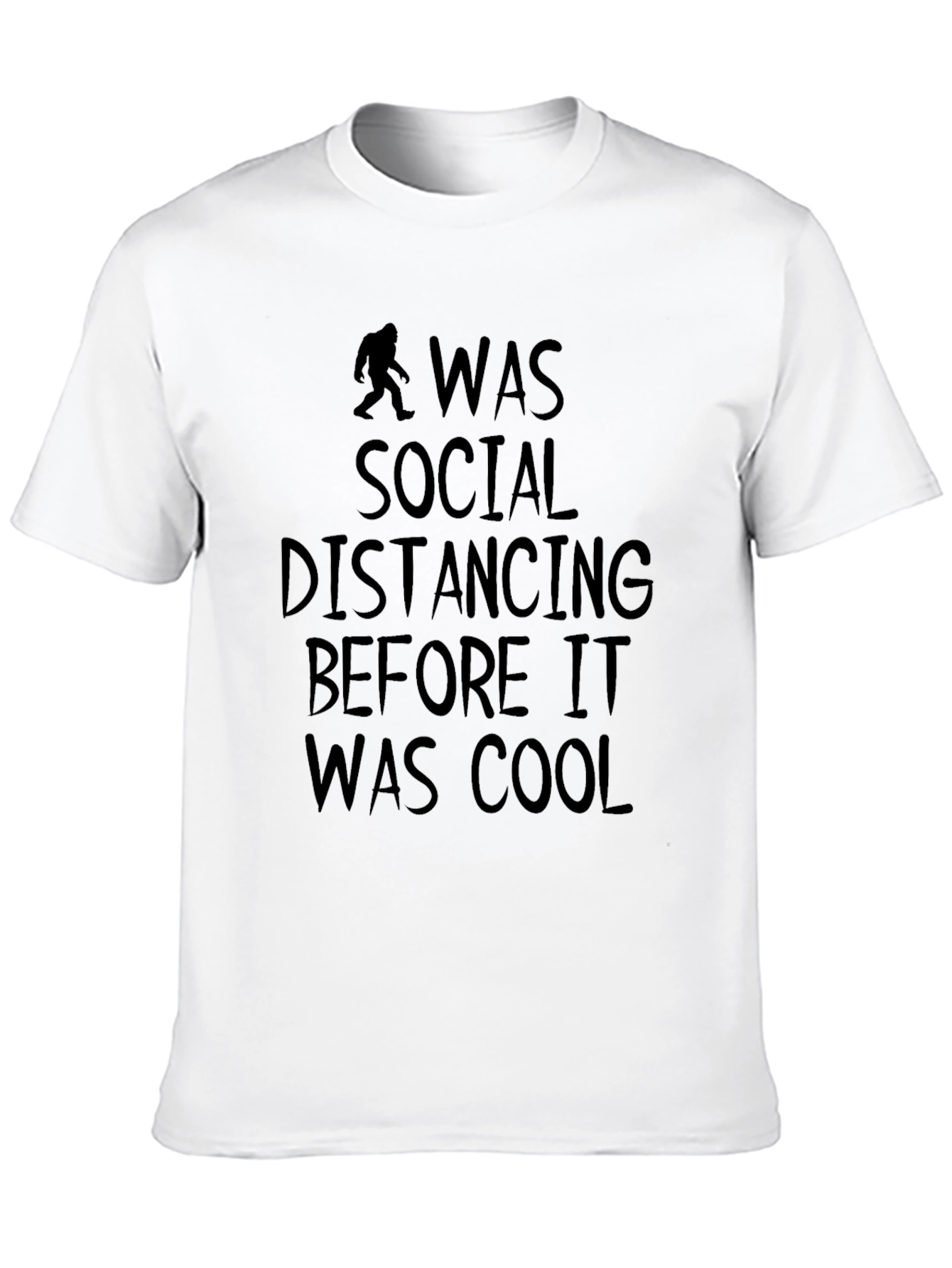 Social Distancing Bigfoot Graphic Tee - Black