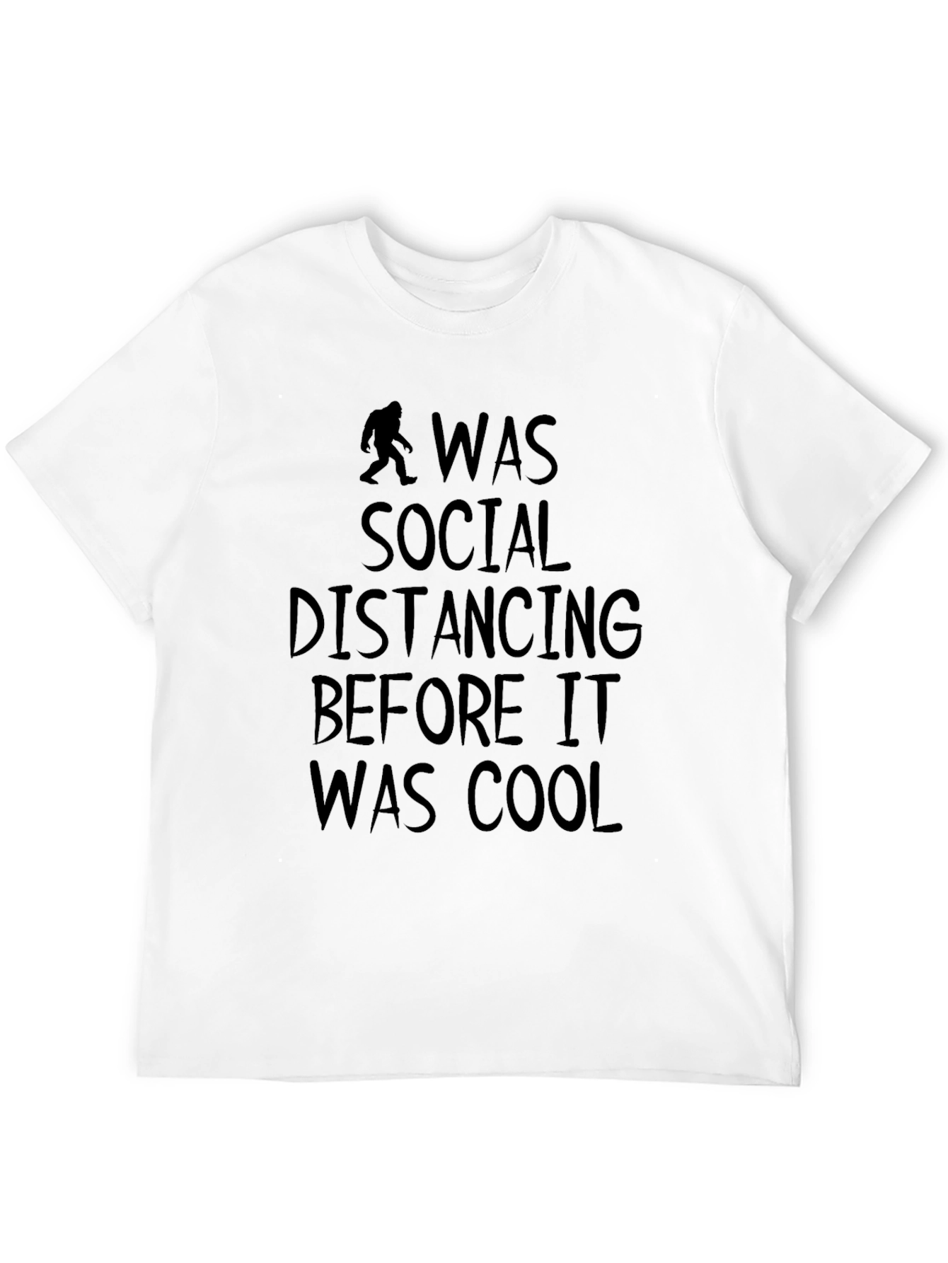 Social Distancing Bigfoot Graphic Tee - Black