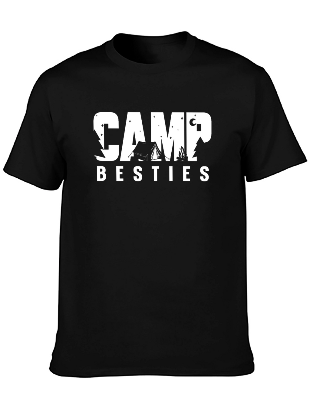 Camp Besties Graphic Tee - Black Camping Shirt