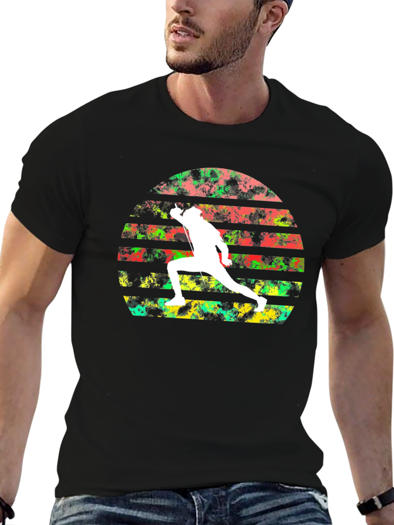 Retro Fencing Sunset T-Shirt