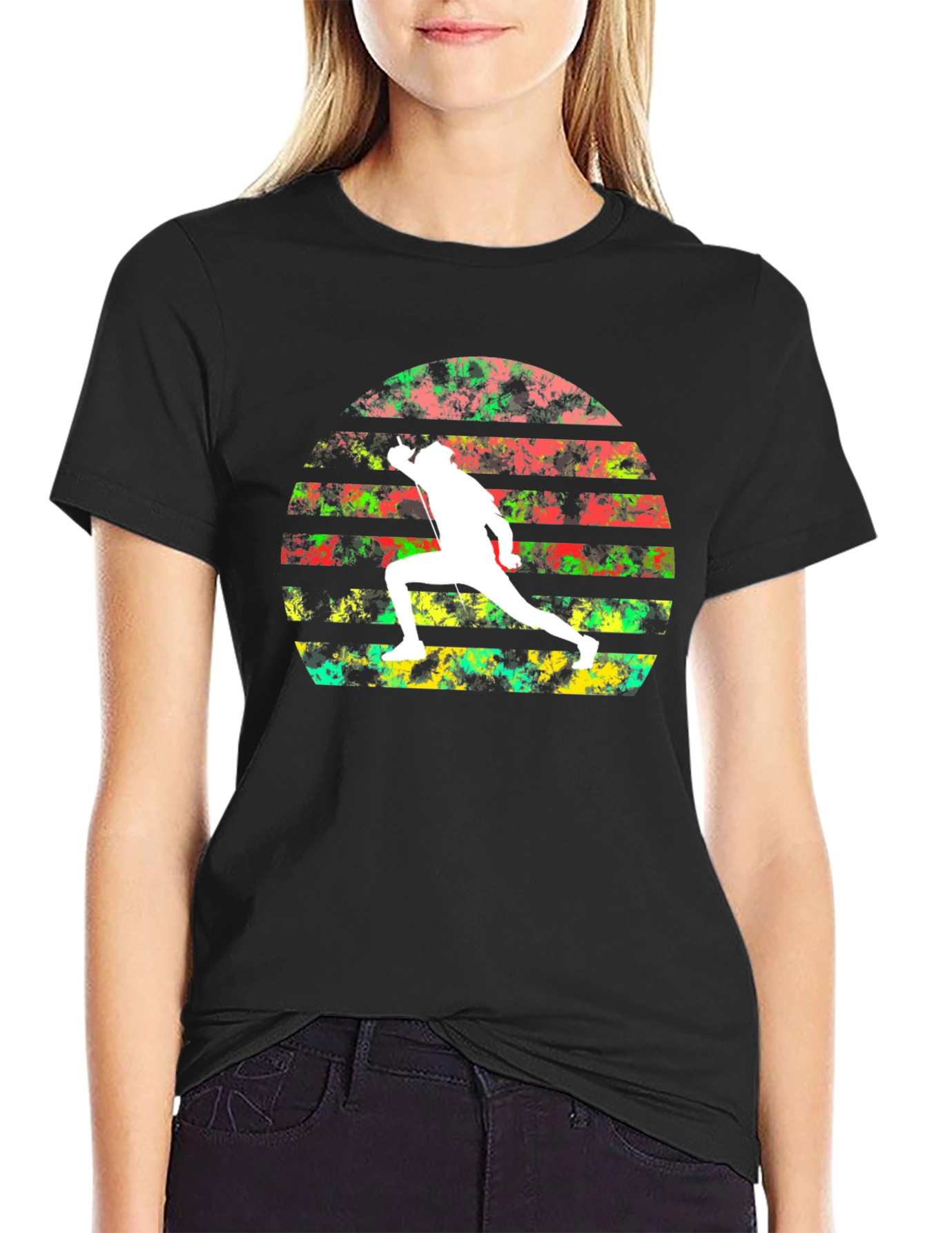 Retro Fencing Sunset T-Shirt