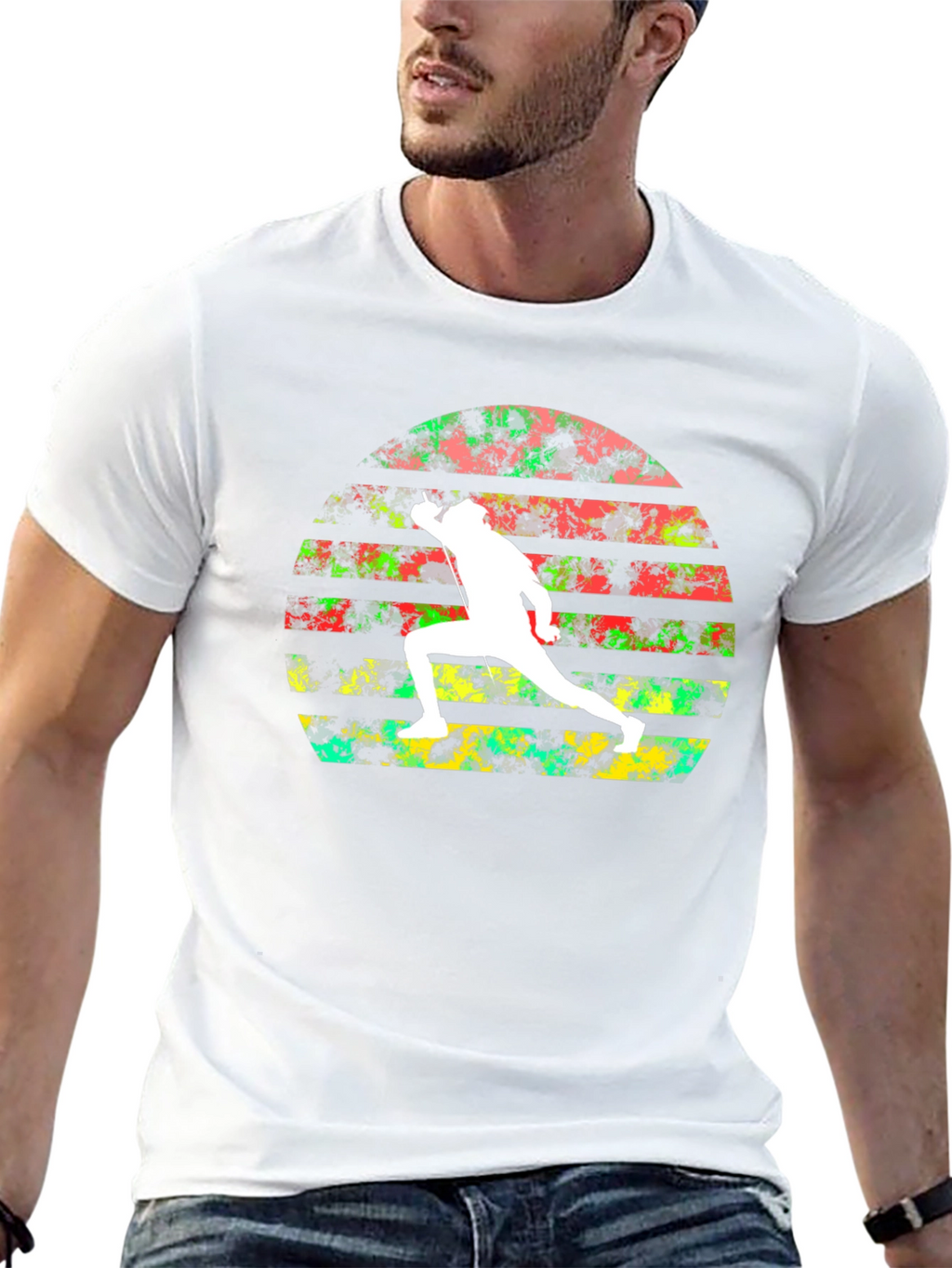 Retro Fencing Sunset T-Shirt