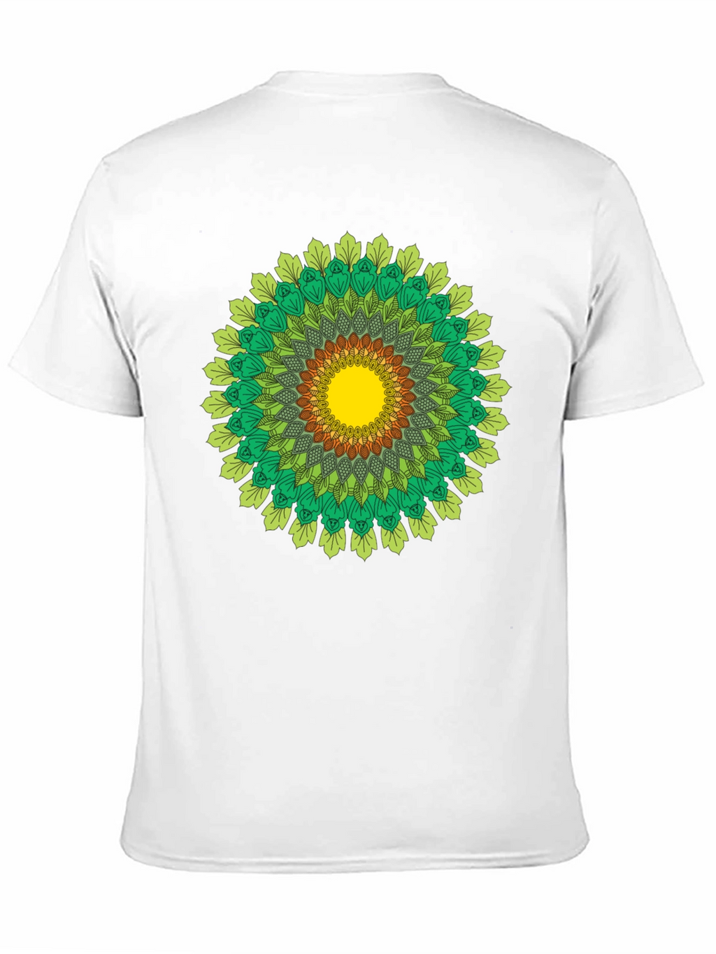 Green Mandala T-Shirt - Nature Inspired Design
