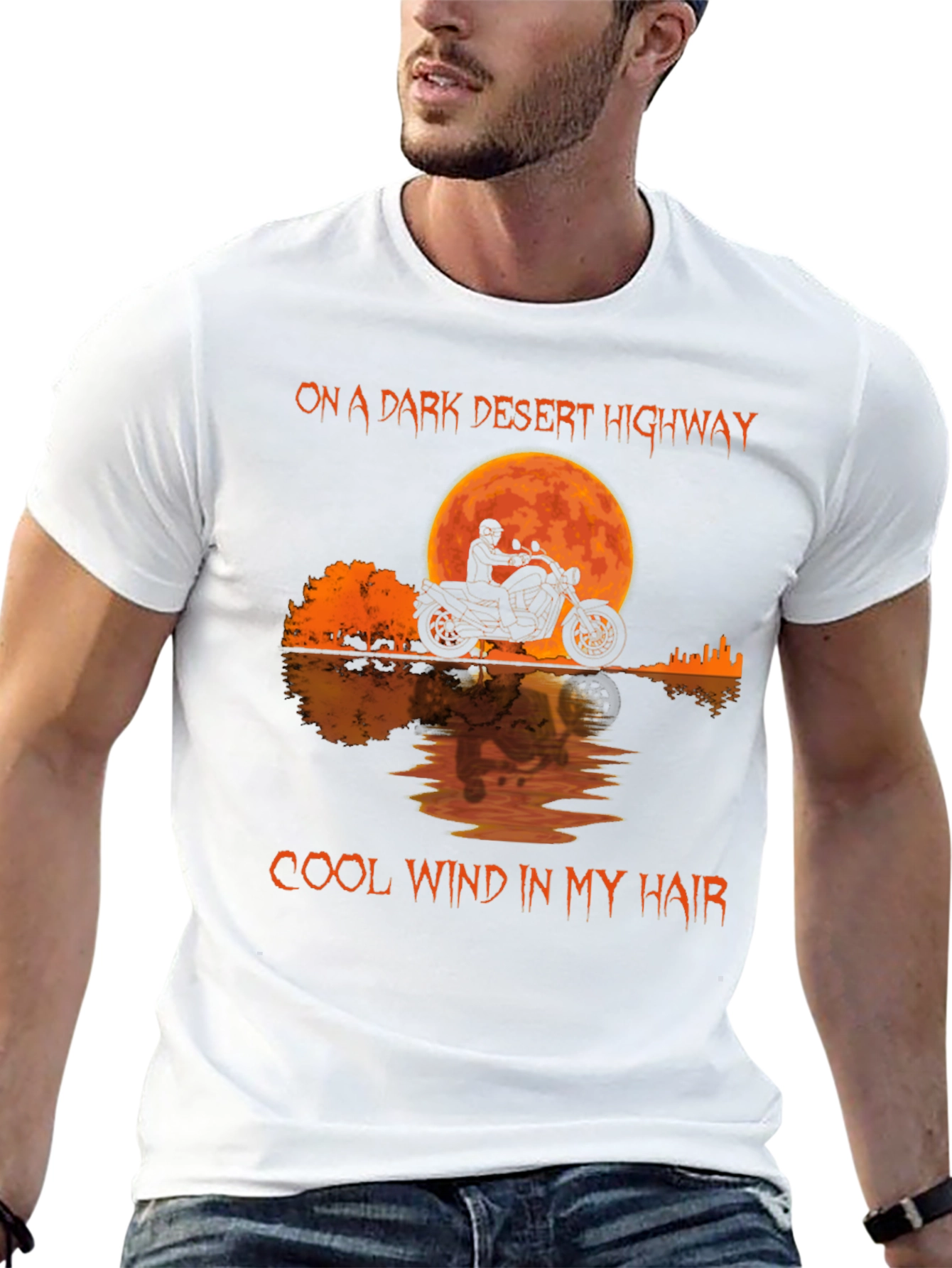 Desert Highway Motorcycle Graphic Tee