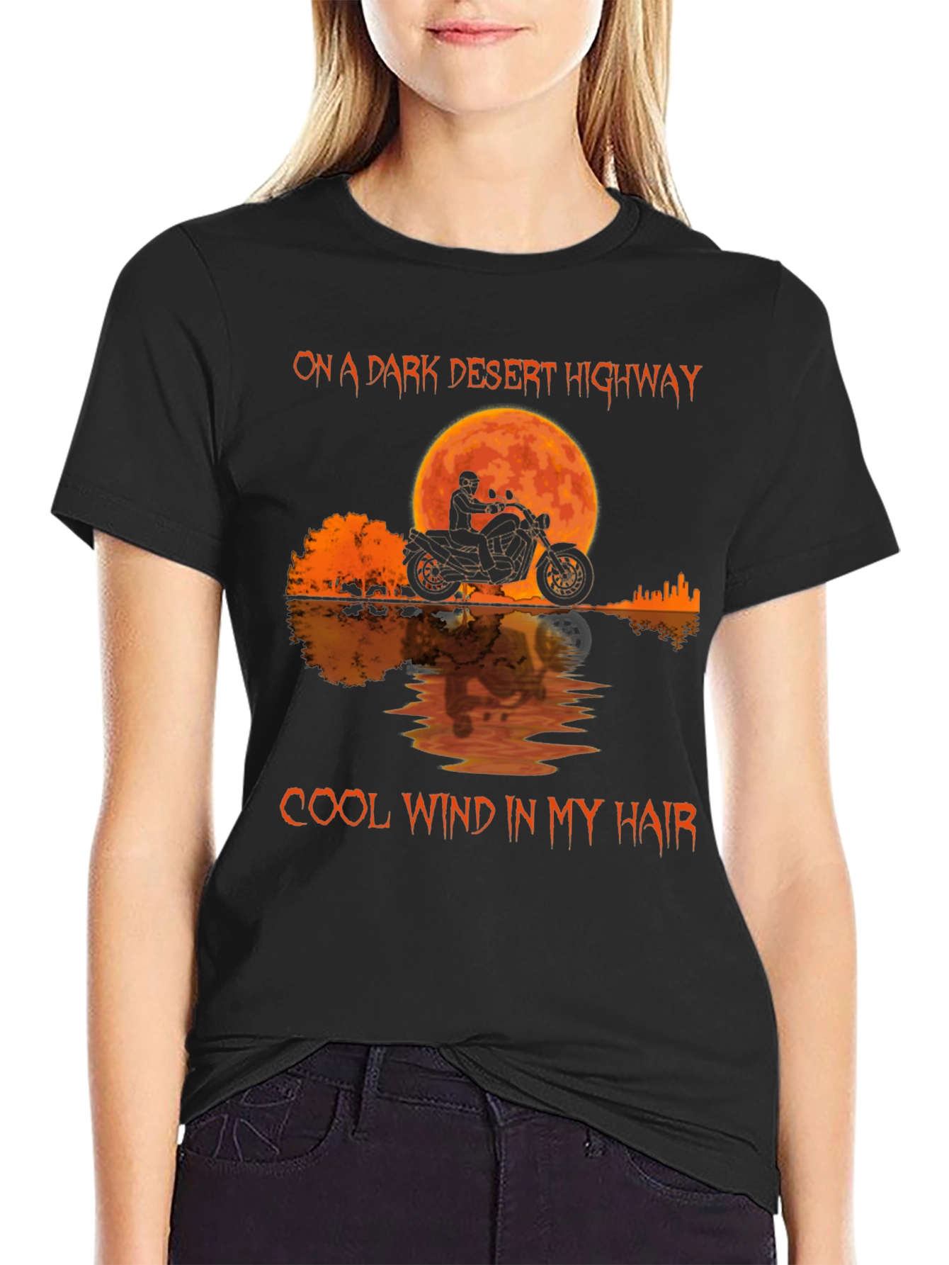 Desert Highway Motorcycle Graphic Tee