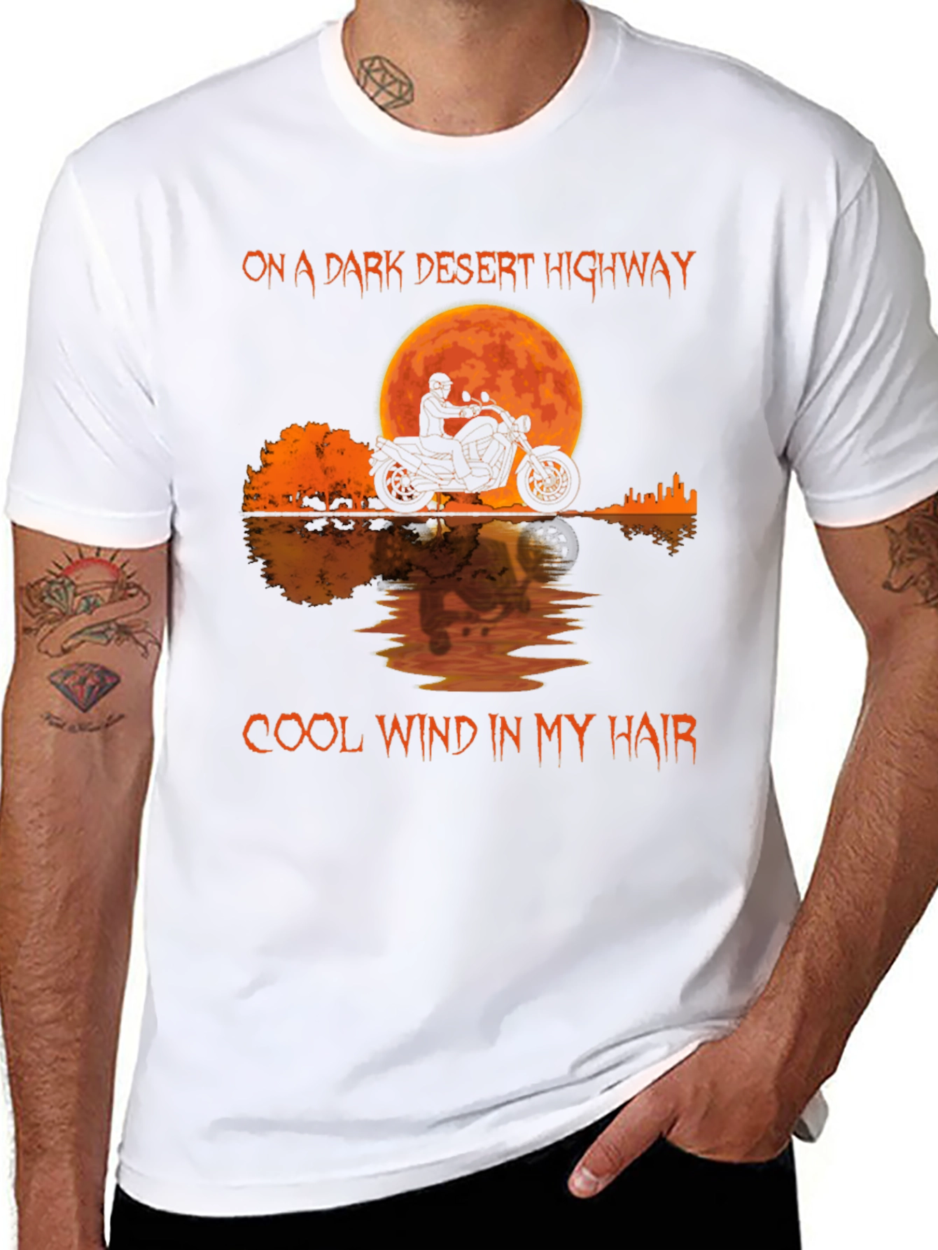 Desert Highway Motorcycle Graphic Tee