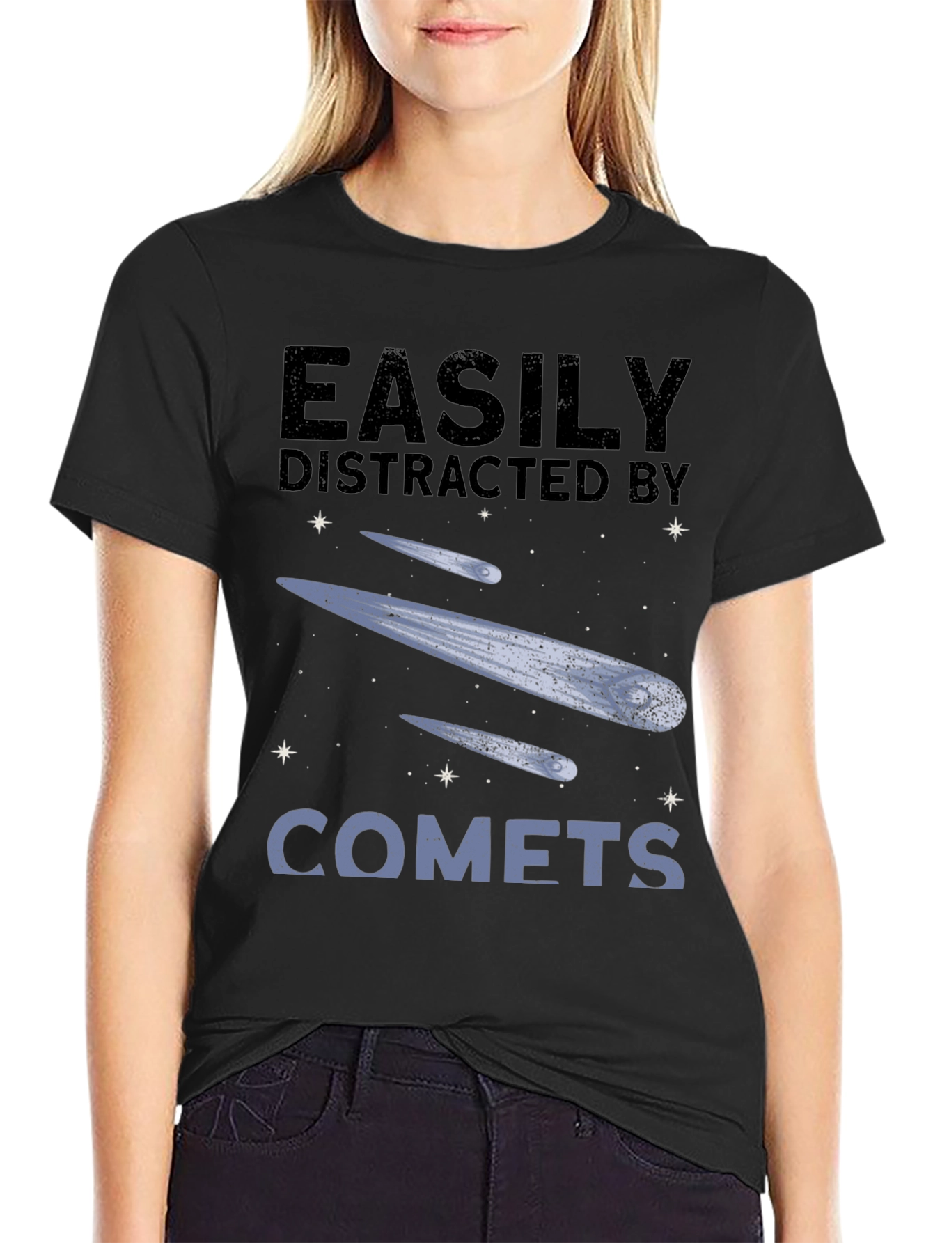 Easily Distracted by Comets Graphic Tee