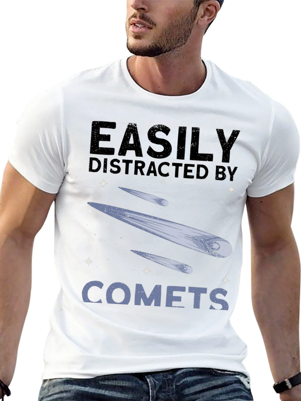 Easily Distracted by Comets Graphic Tee