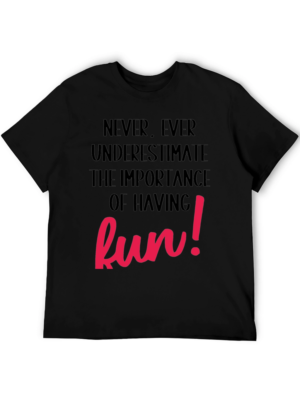 Fun T-Shirt - Black with Bold Pink Graphic