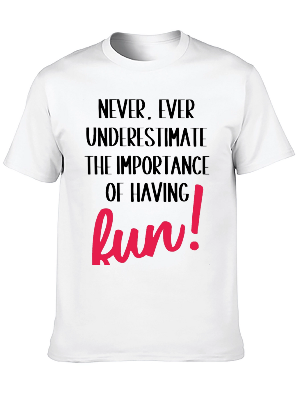 Fun T-Shirt - Black with Bold Pink Graphic