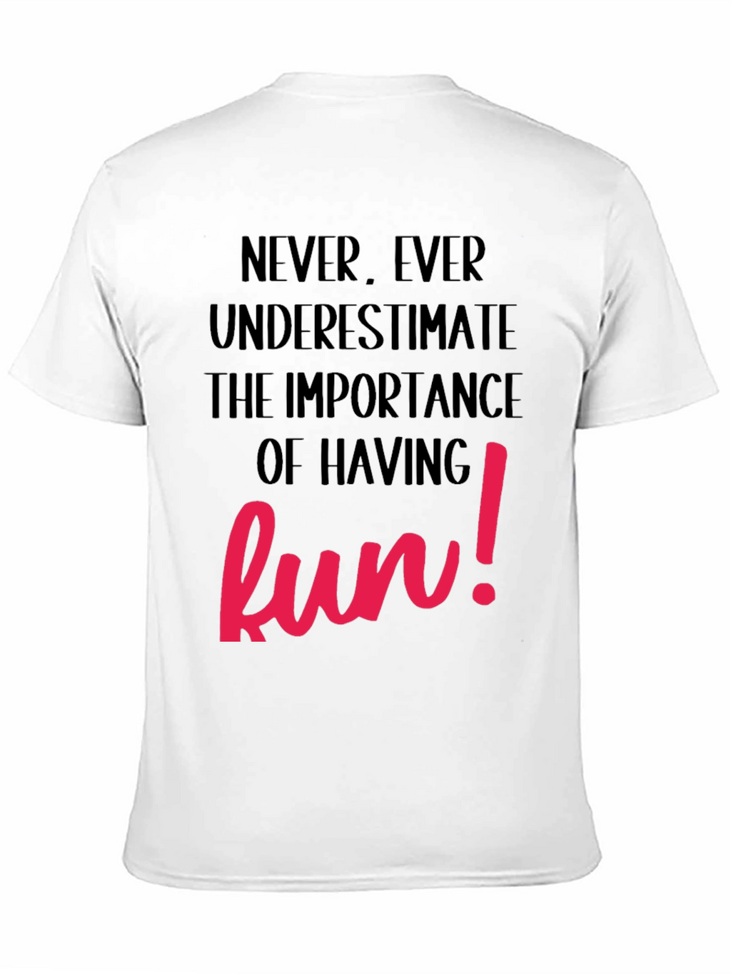 Fun T-Shirt - Black with Bold Pink Graphic