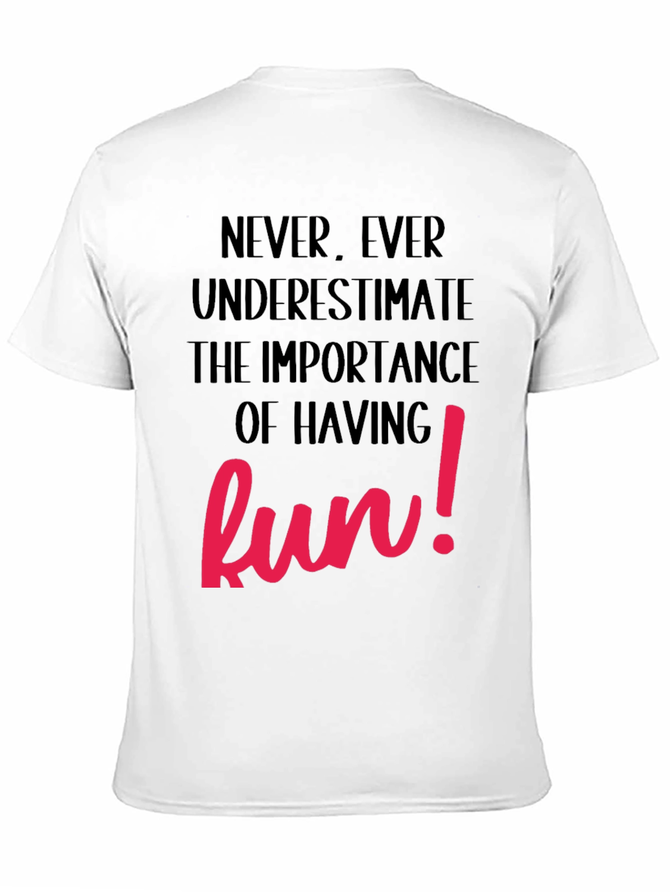 Fun T-Shirt - Black with Bold Pink Graphic