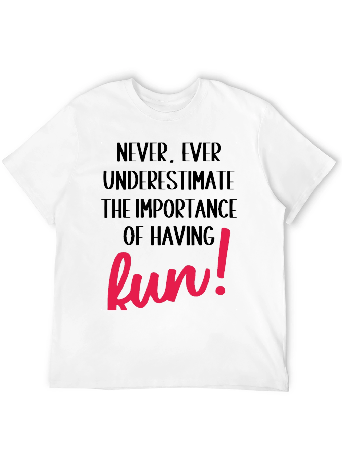 Fun T-Shirt - Black with Bold Pink Graphic