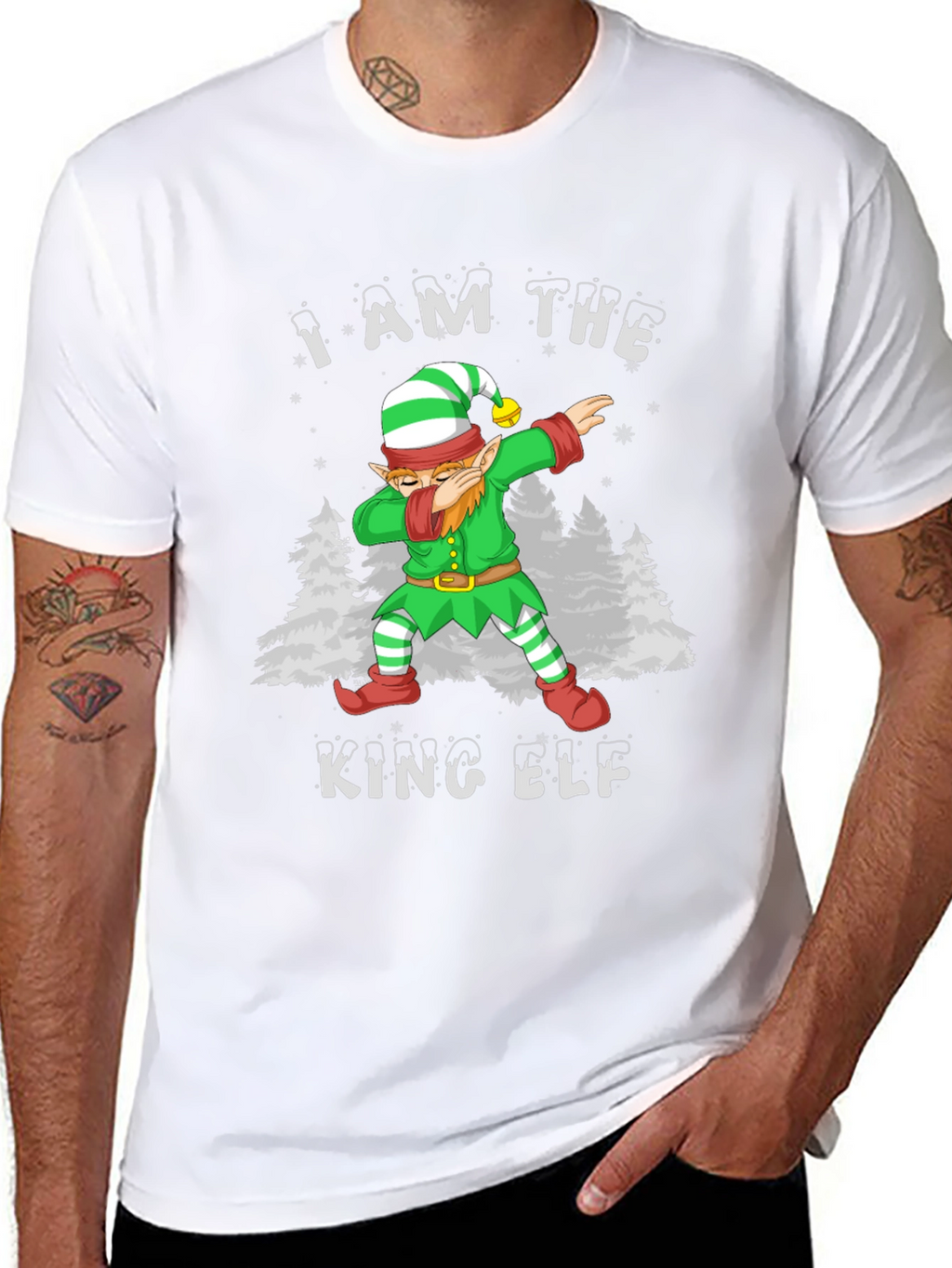 I Am The King Elf Dabbing Christmas T-Shirt