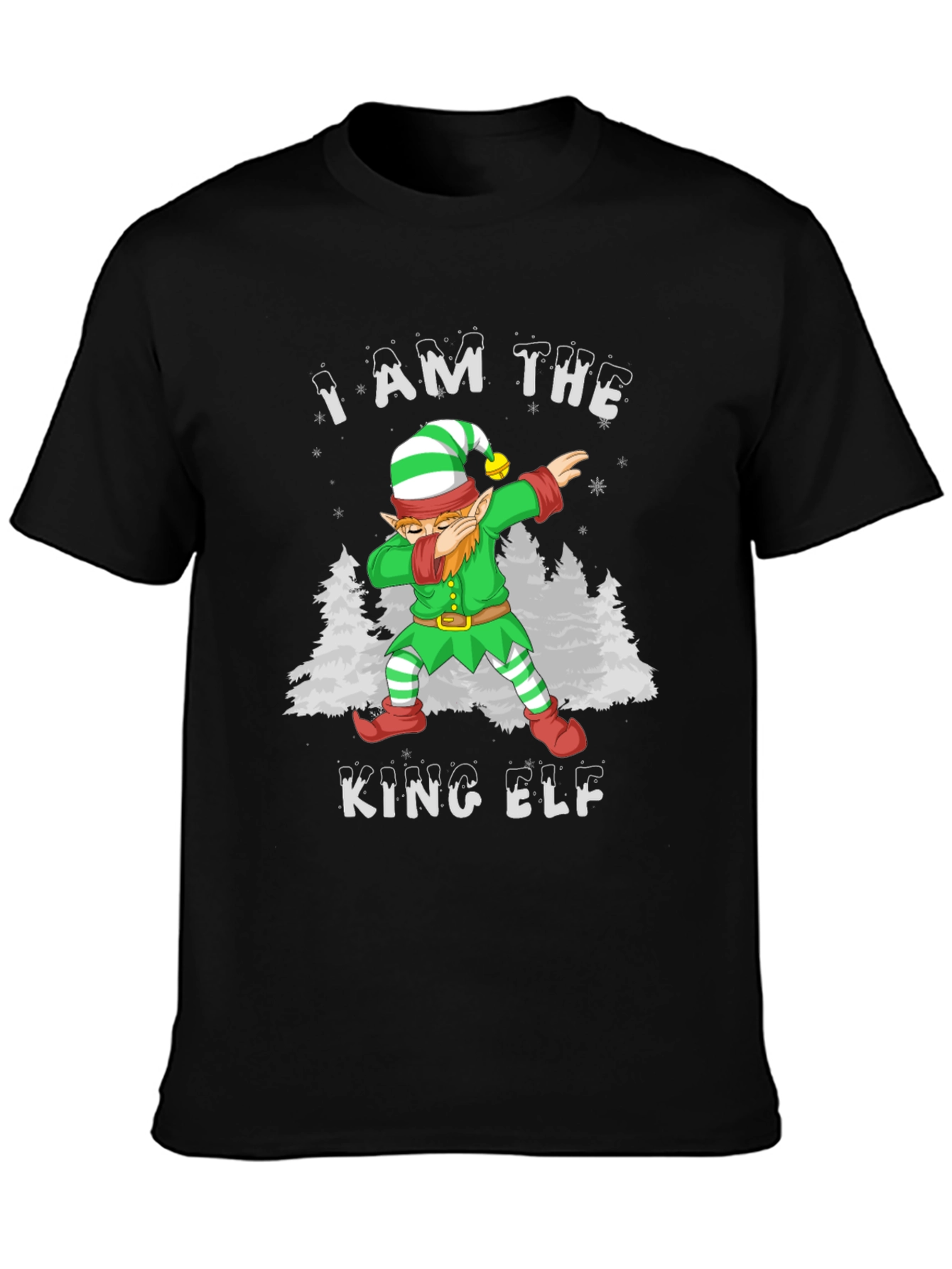 I Am The King Elf Dabbing Christmas T-Shirt