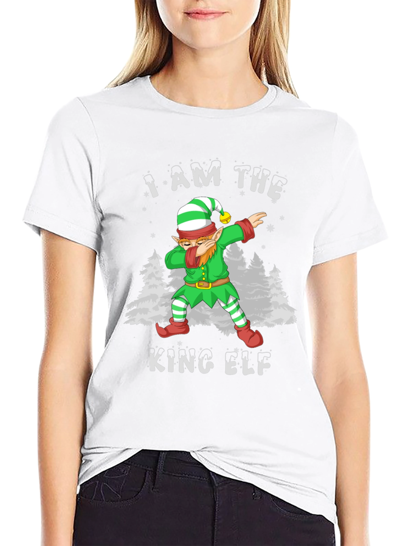 I Am The King Elf Dabbing Christmas T-Shirt