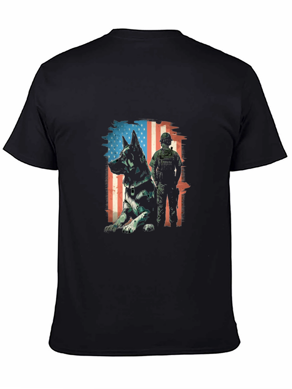 K9 Unit USA Flag Graphic T-Shirt