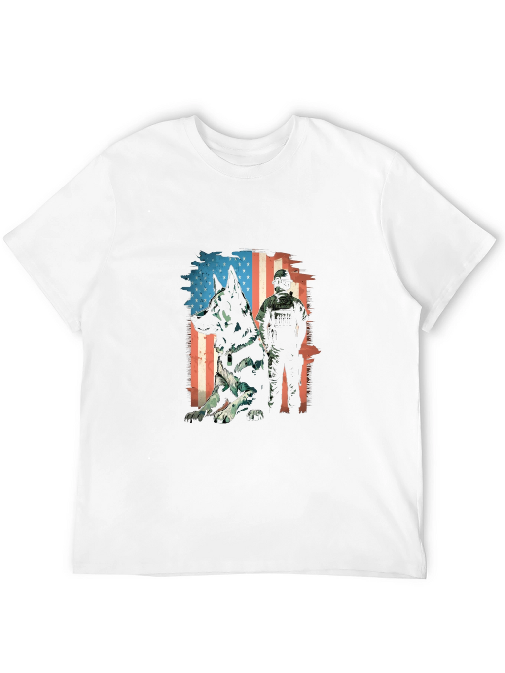 K9 Unit USA Flag Graphic T-Shirt
