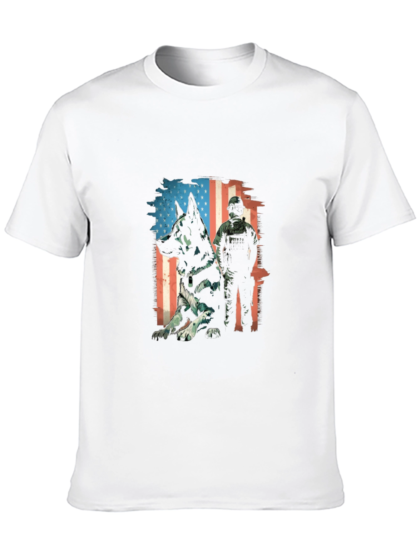 K9 Unit USA Flag Graphic T-Shirt