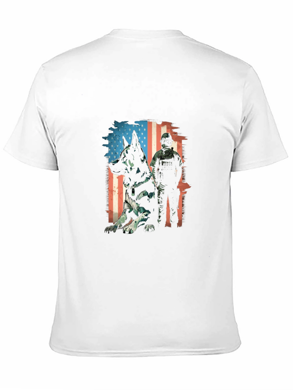 K9 Unit USA Flag Graphic T-Shirt