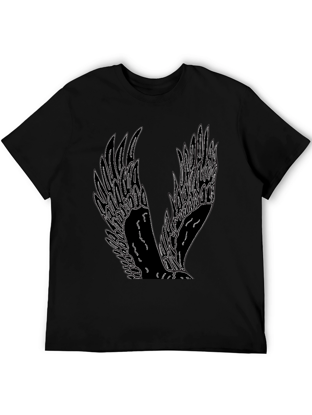 Winged Graphic Tee - Mens Black T-Shirt