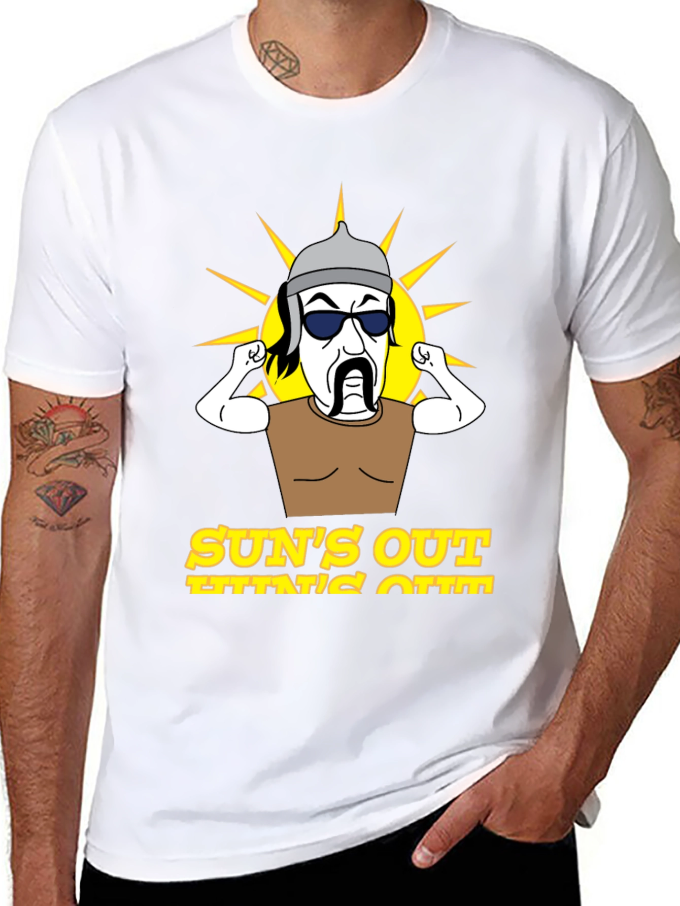Suns Out Guns Out Mens Graphic Tee