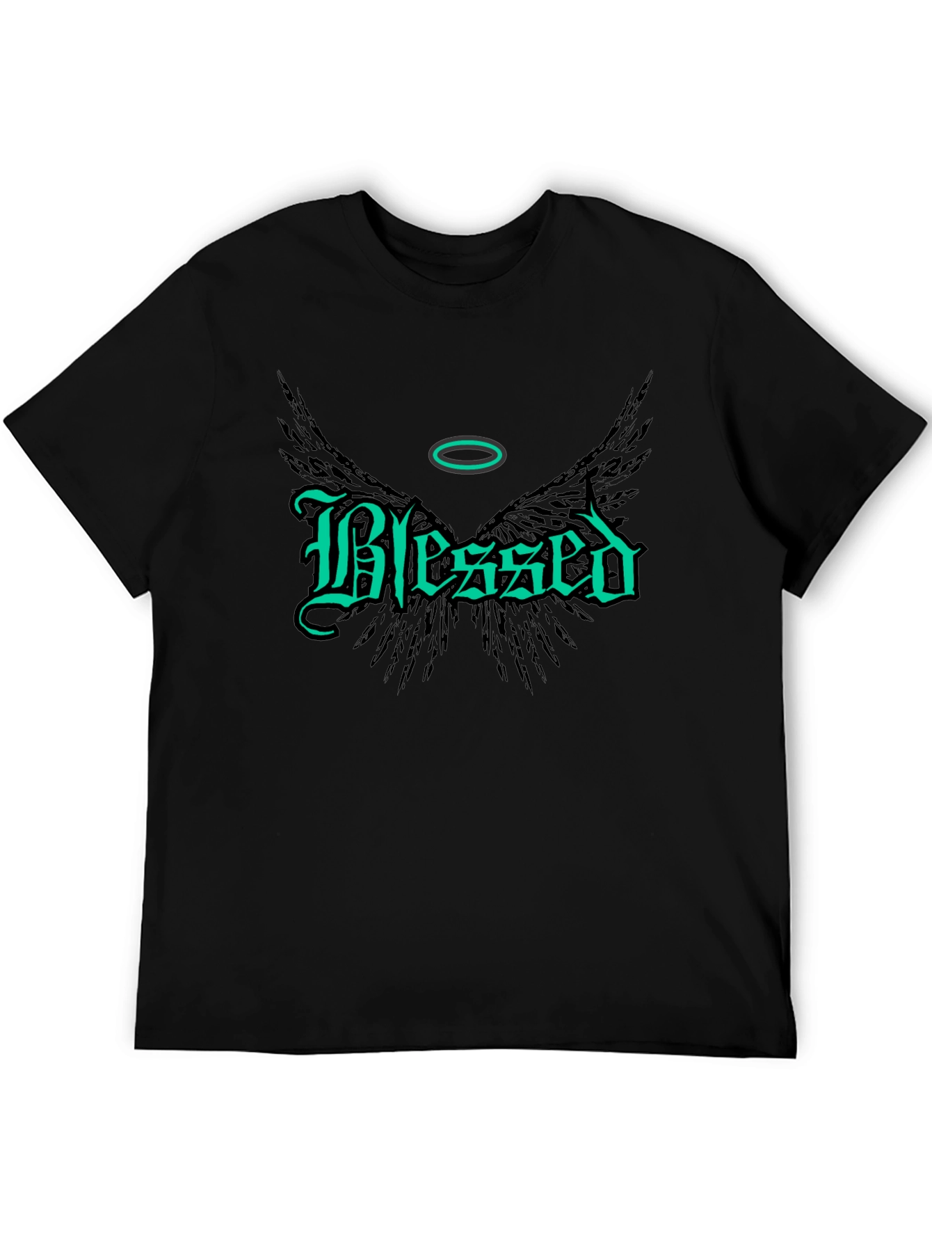 Blessed Wings Graphic Tee - Black
