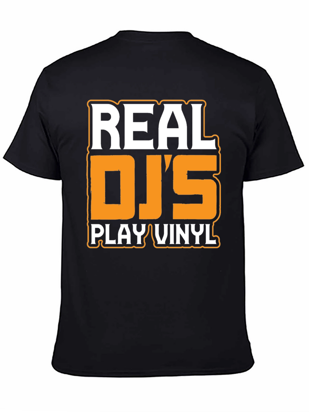 Real DJs Play Vinyl Black Graphic Tee