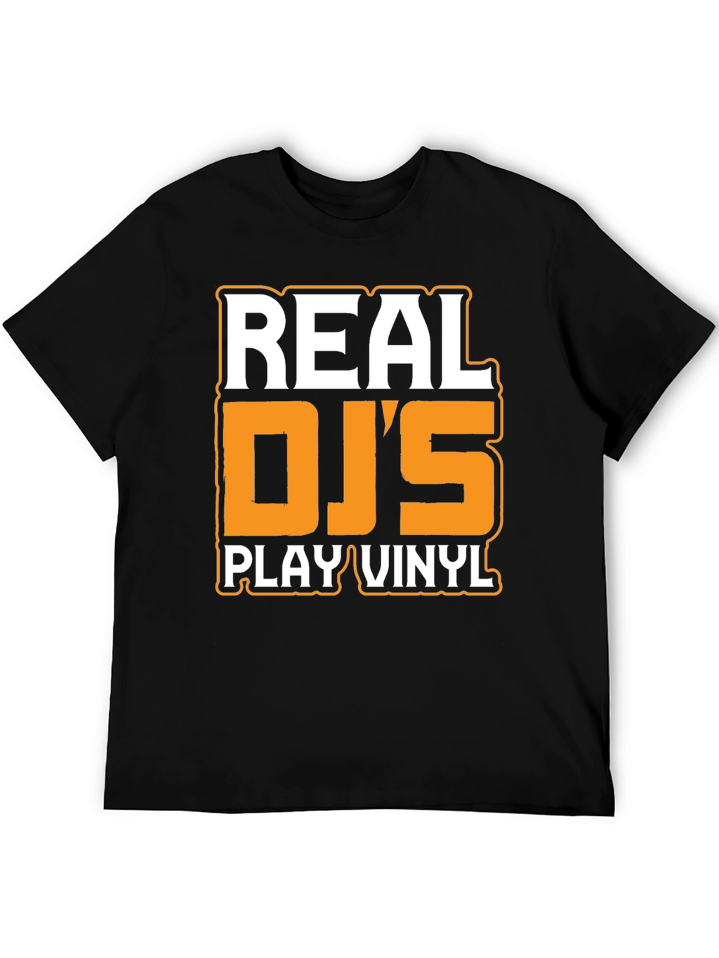 Real DJs Play Vinyl Black Graphic Tee