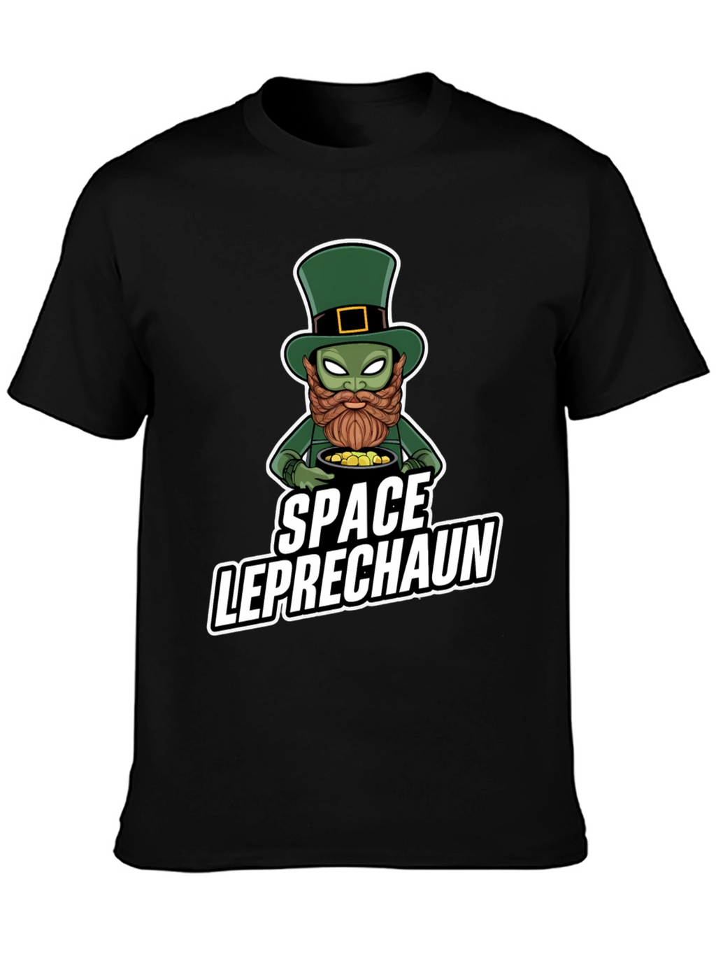Space Leprechaun Graphic Tee - St. Patricks Day T-Shirt