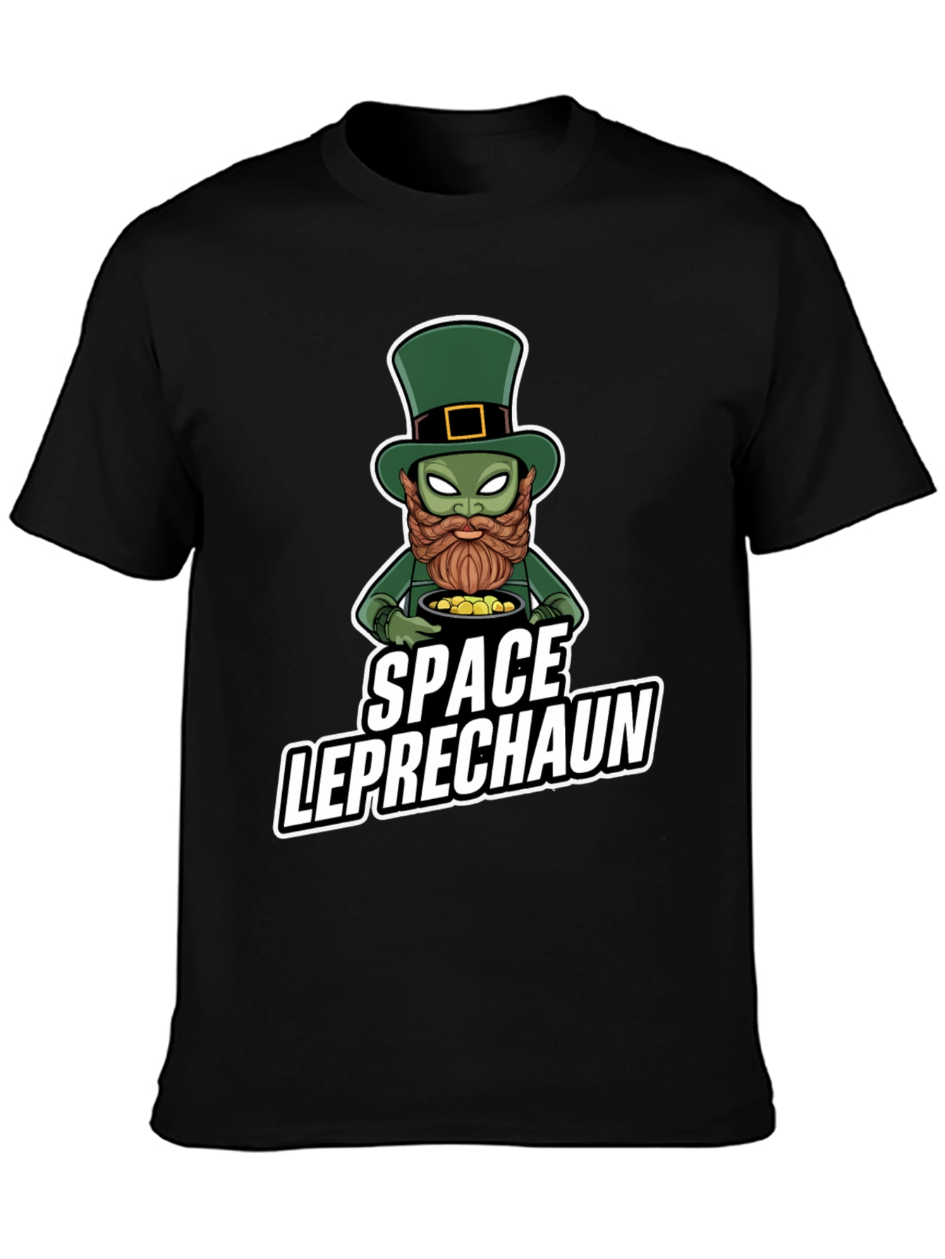 Space Leprechaun Graphic Tee - St. Patricks Day T-Shirt