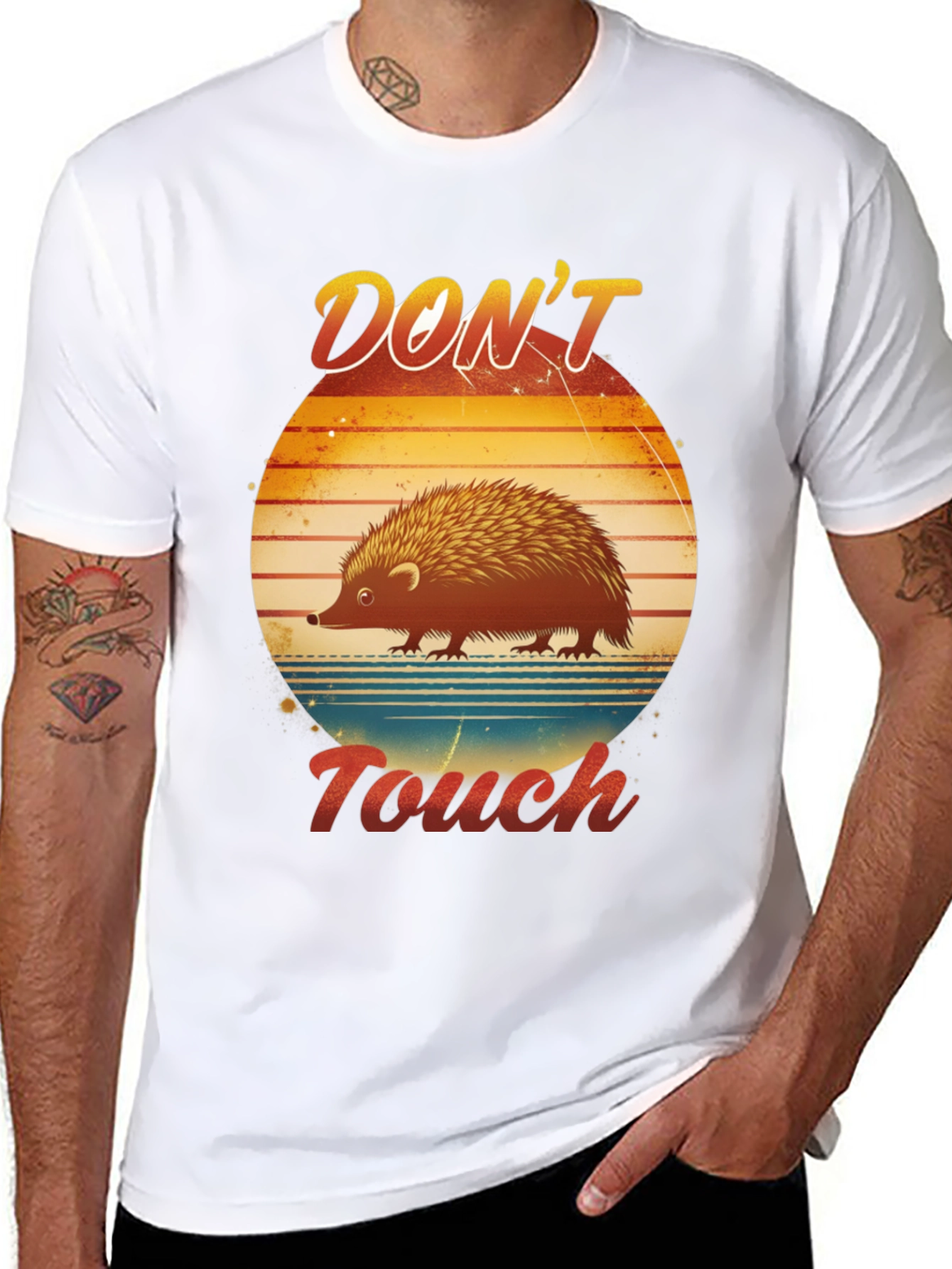Dont Touch Hedgehog Graphic T-Shirt
